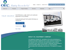 Tablet Screenshot of oilequipment.com